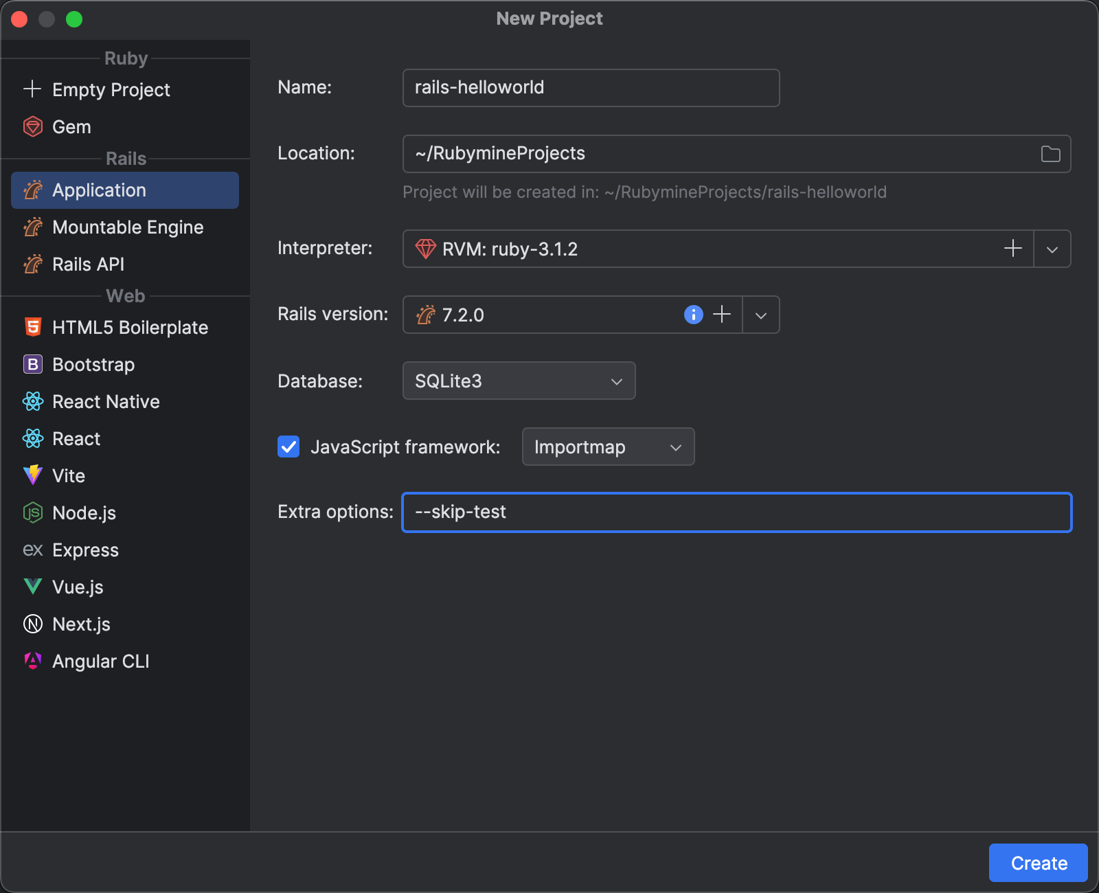 Create and run your first Rails application | RubyMine Documentation