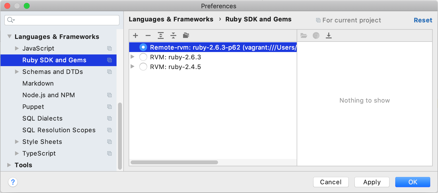 Ruby Interpreters page: Vagrant