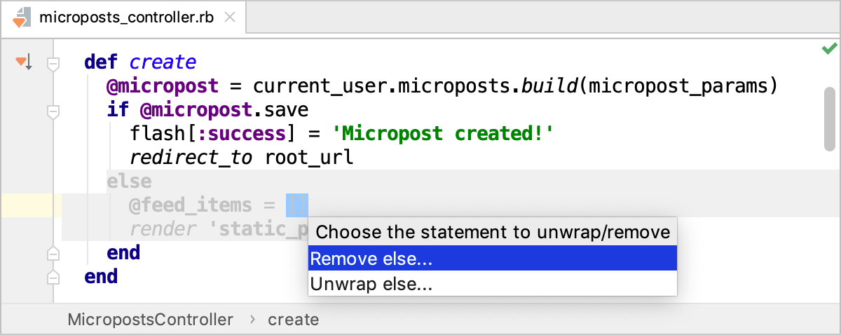 Select a statement to remove Select a statement to remove