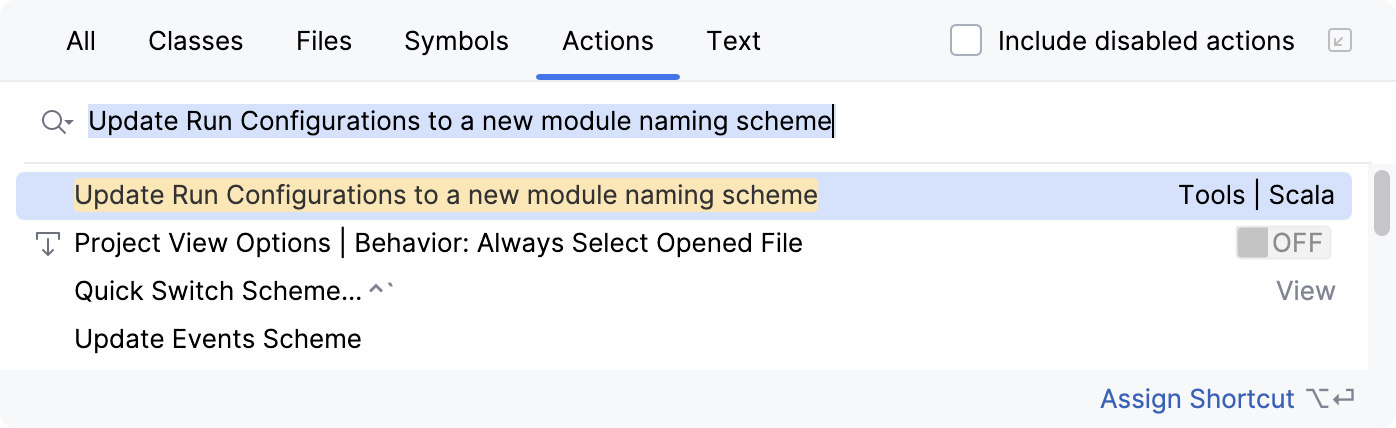 Update Run Configurations to the new module naming scheme