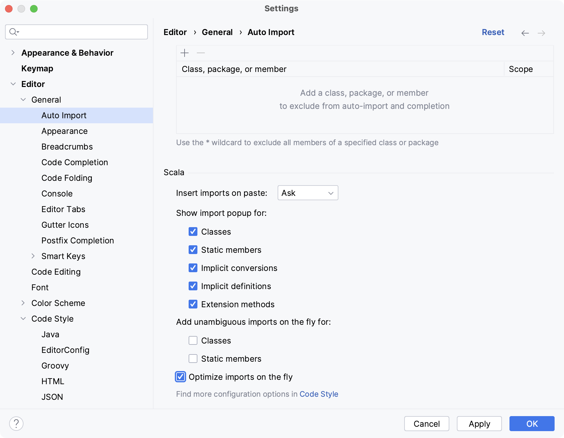 Troubleshoot common Scala issues | IntelliJ IDEA Documentation