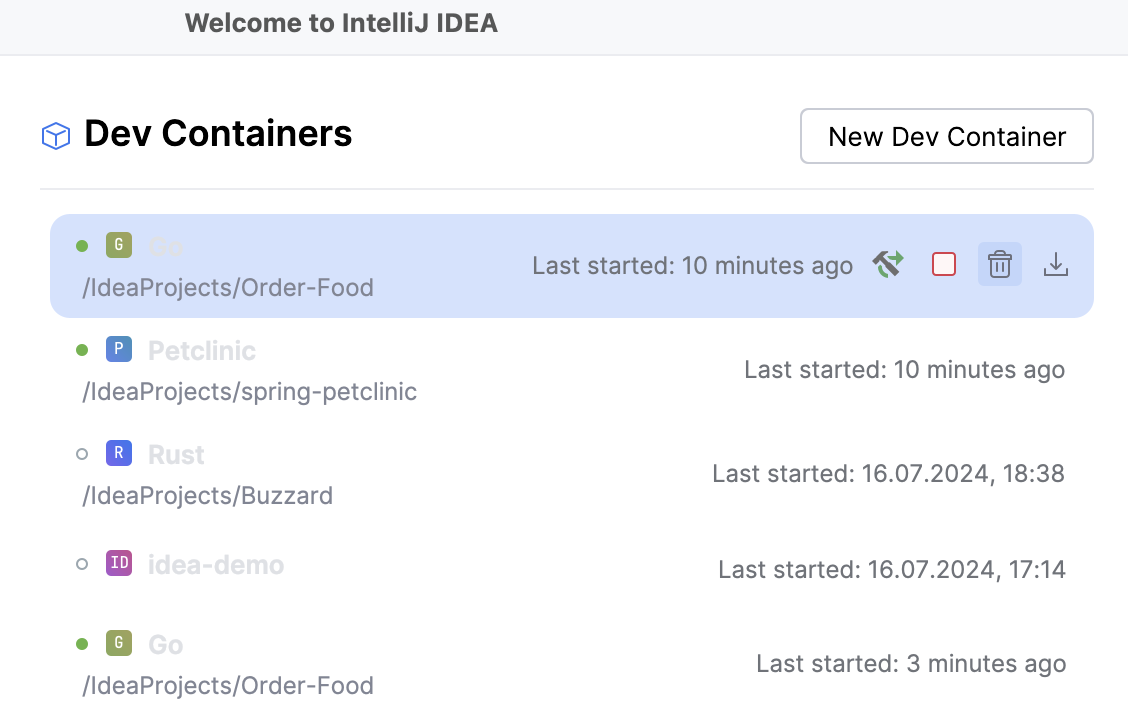 See Dev Containers