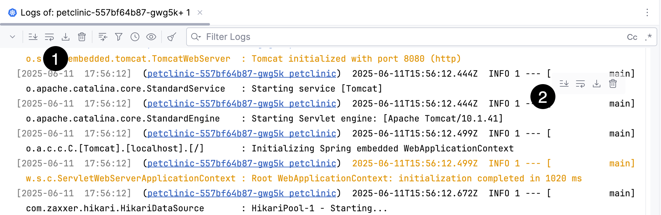 Viewing Kubernetes logs Viewing Kubernetes logs