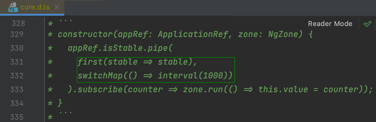 Font ligatures selected Font ligatures selected