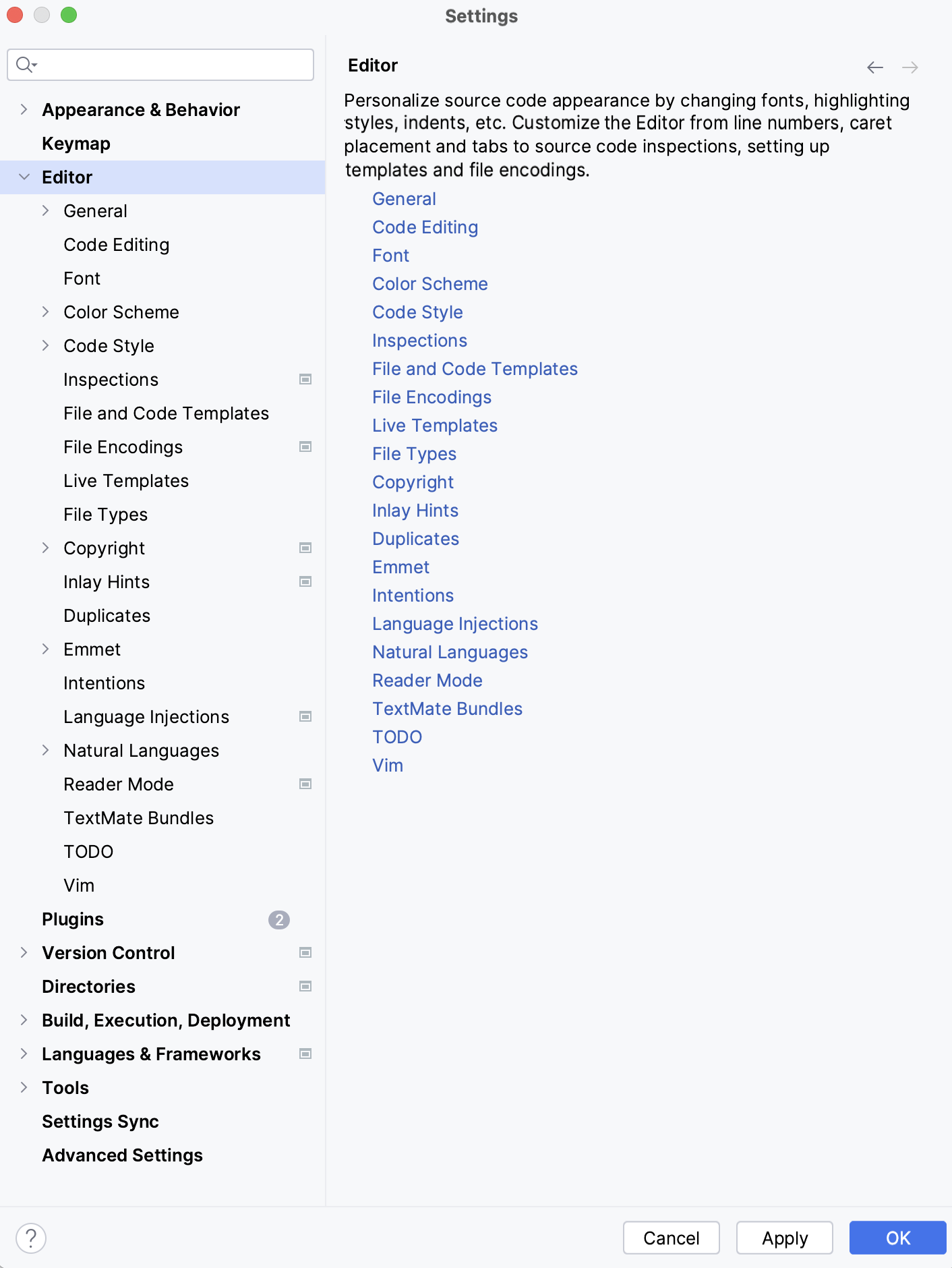 Useful editor configurations Useful editor configurations