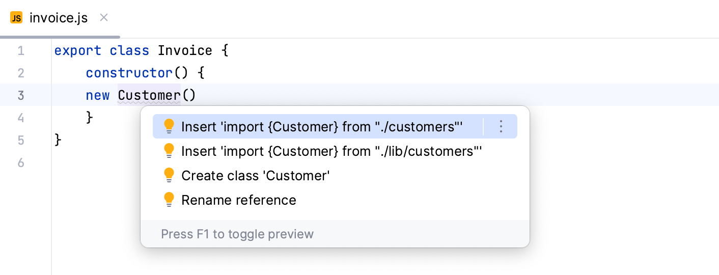 クイックフィックスによる自動インポート: 多肢選択 Autoimport with quick-fix: multiple choices