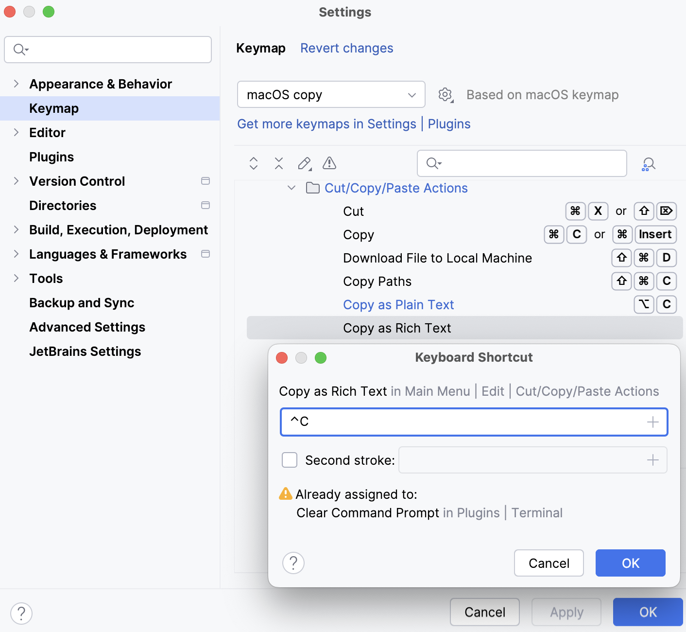 競合するショートカットを調整する Adjust conflicting shortcuts