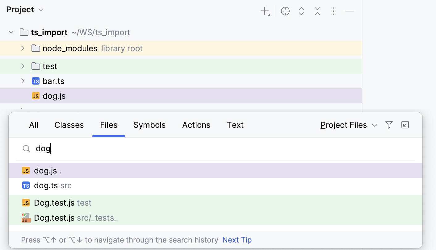 エディタータブと検索結果での範囲のハイライト Scope highlighting in the editor tabs and search results