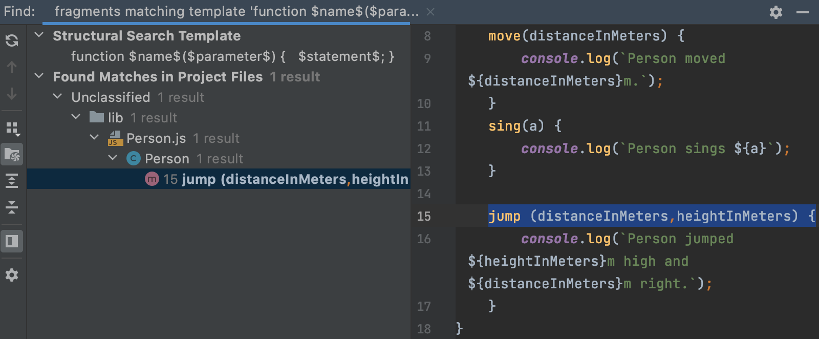 结构化查找：结果
