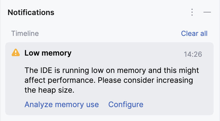 The Low Memory warning The Low Memory warning