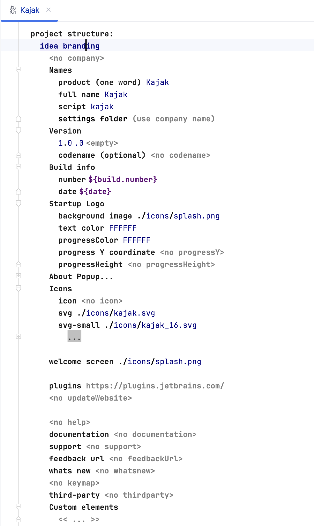 The branding section The branding section