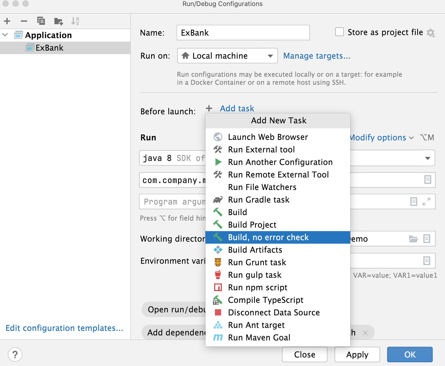 Run/Debug Configuration: Add new configuration. Run/Debug Configuration: Add new configuration.