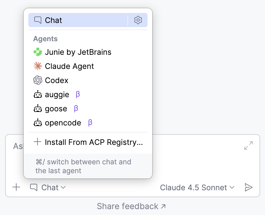 Added ACP Agents in AI Chat