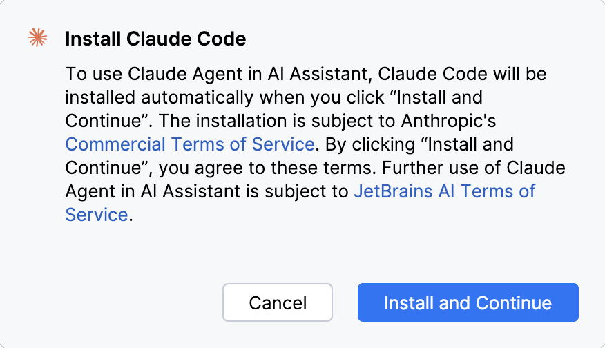 Accept the terms of service