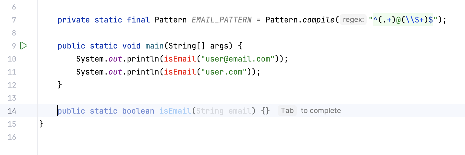 AI-generated code suggestion