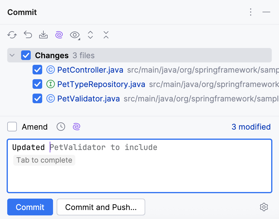 AI-generated commit message