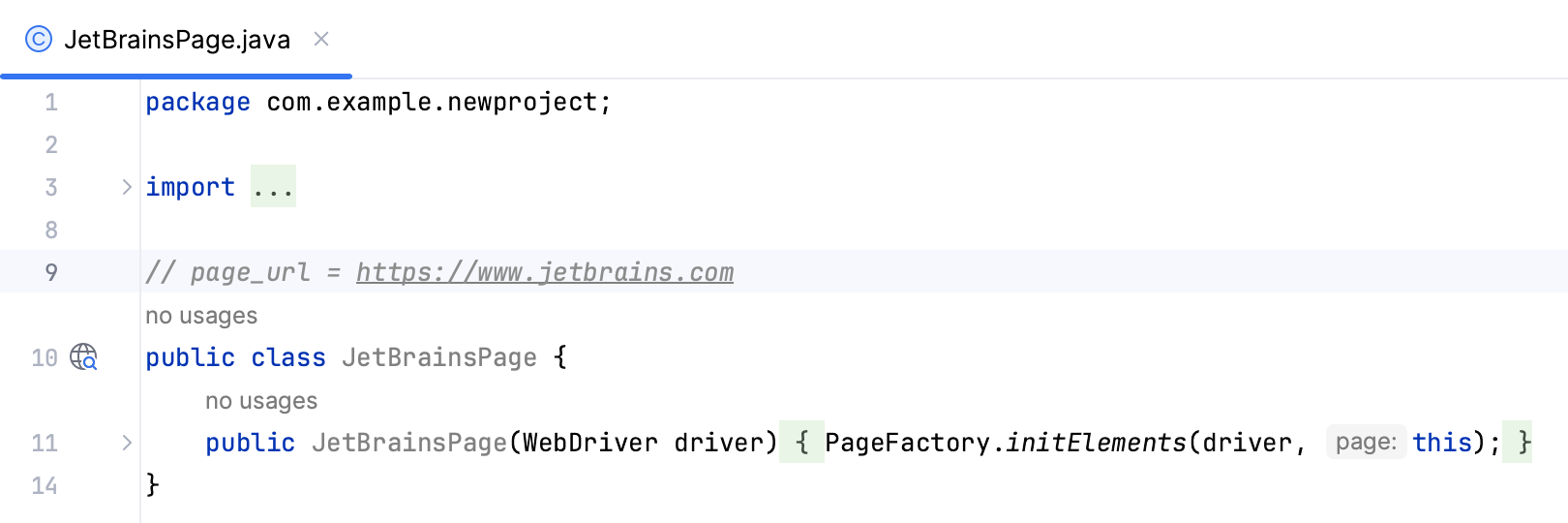 Editing the Page Object Editing the Page Object