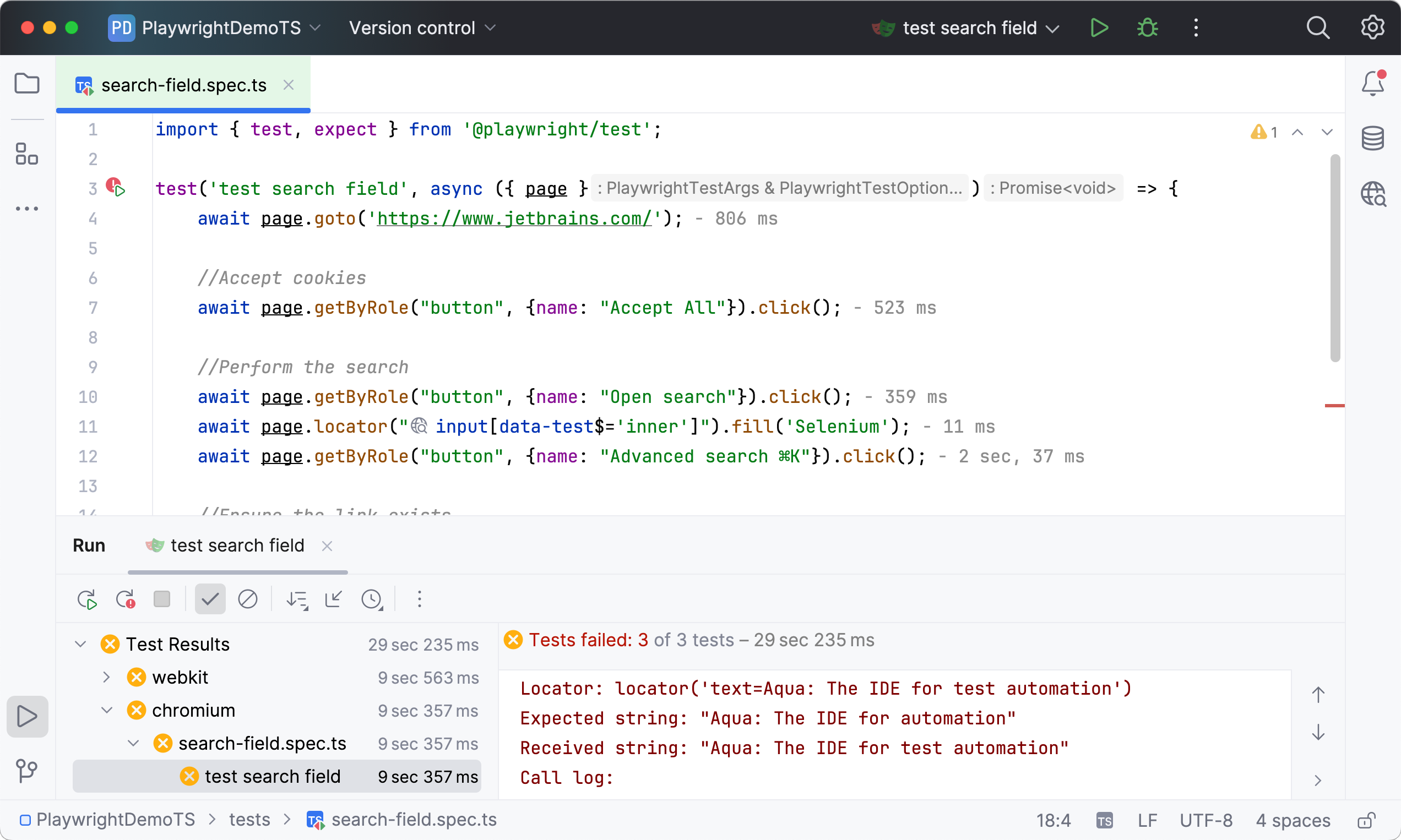 查看测试结果 查看测试结果
