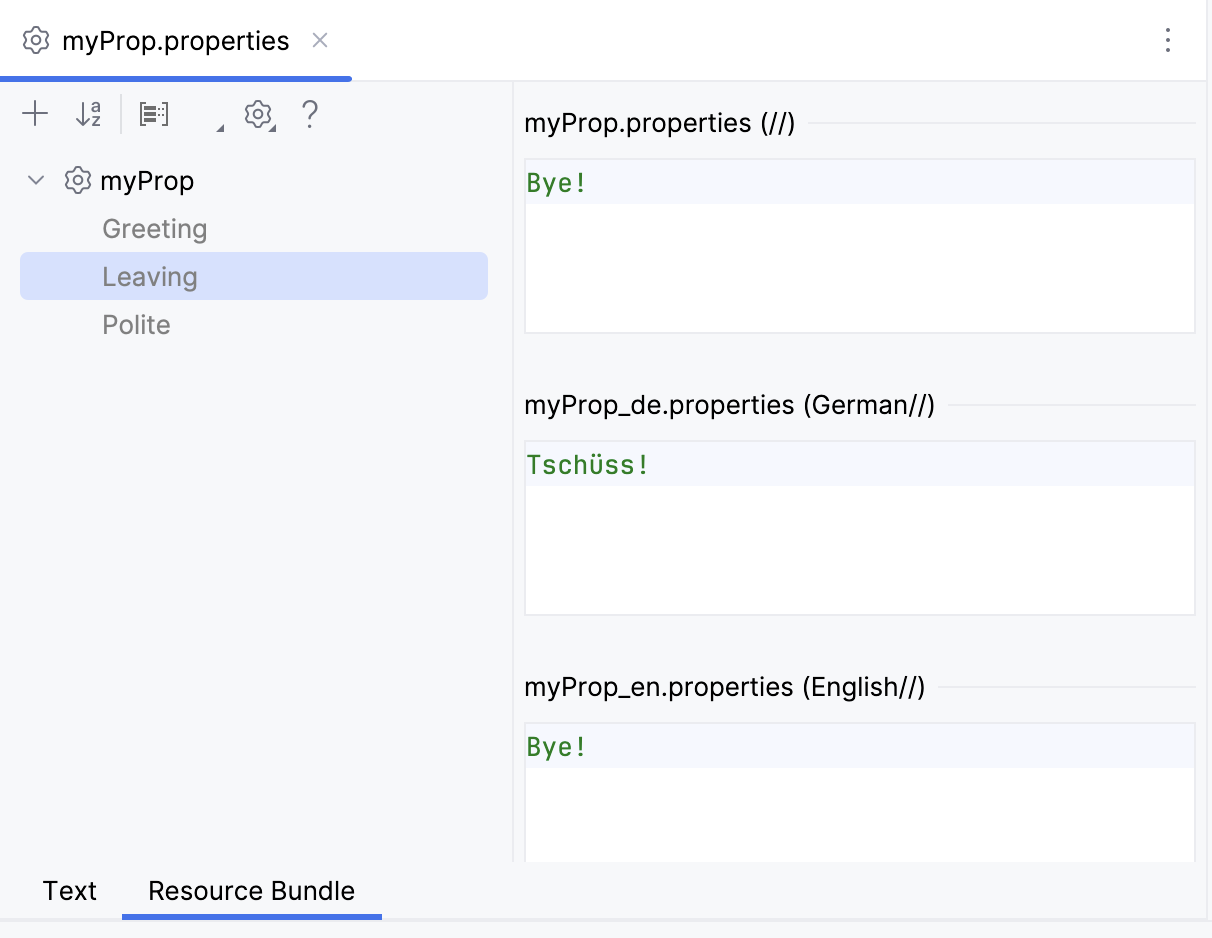 Resource bundle editor Resource bundle editor