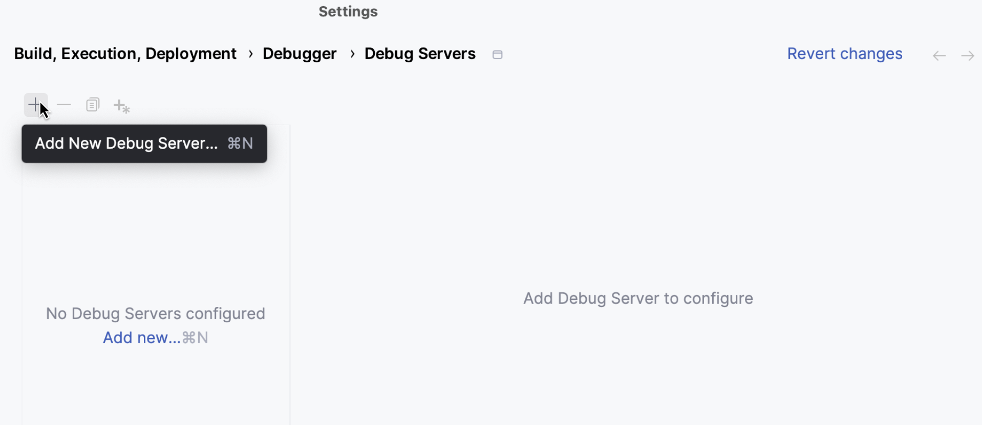 Adding a new debug server