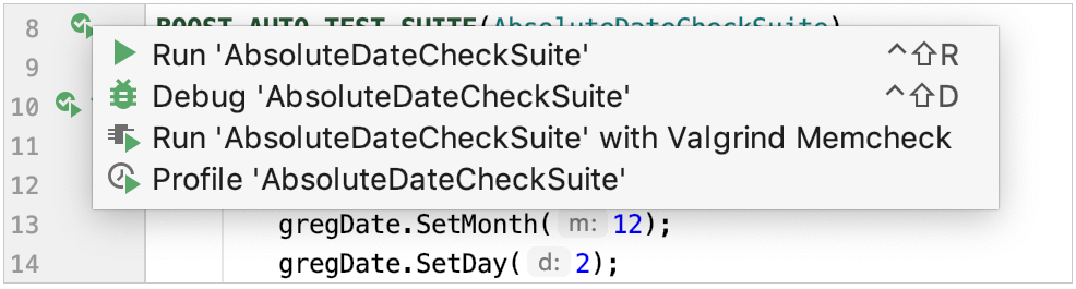 gutter icons for tests gutter icons for tests