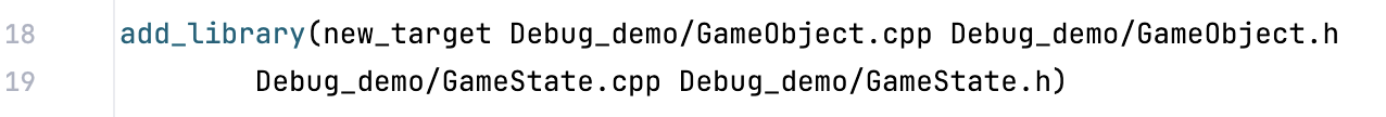 The result of adding a library target via the Generate menu The result of adding a library target via the Generate menu