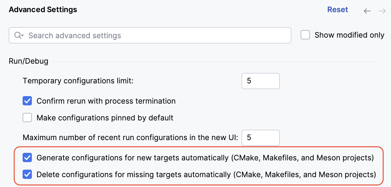 create or delete configurations for targets automatically create or delete configurations for targets automatically