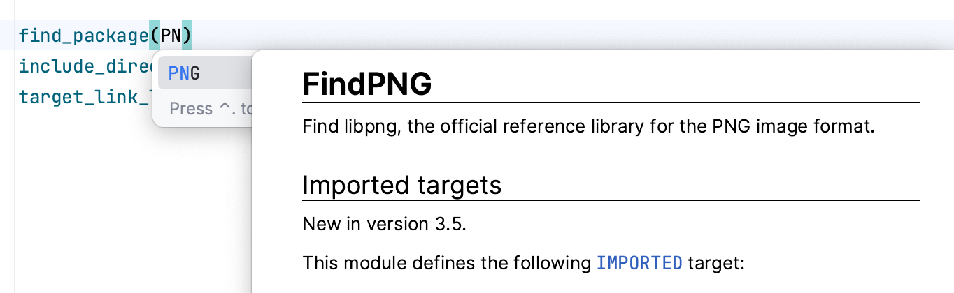Quick documentation for completion suggestions Quick documentation for completion suggestions