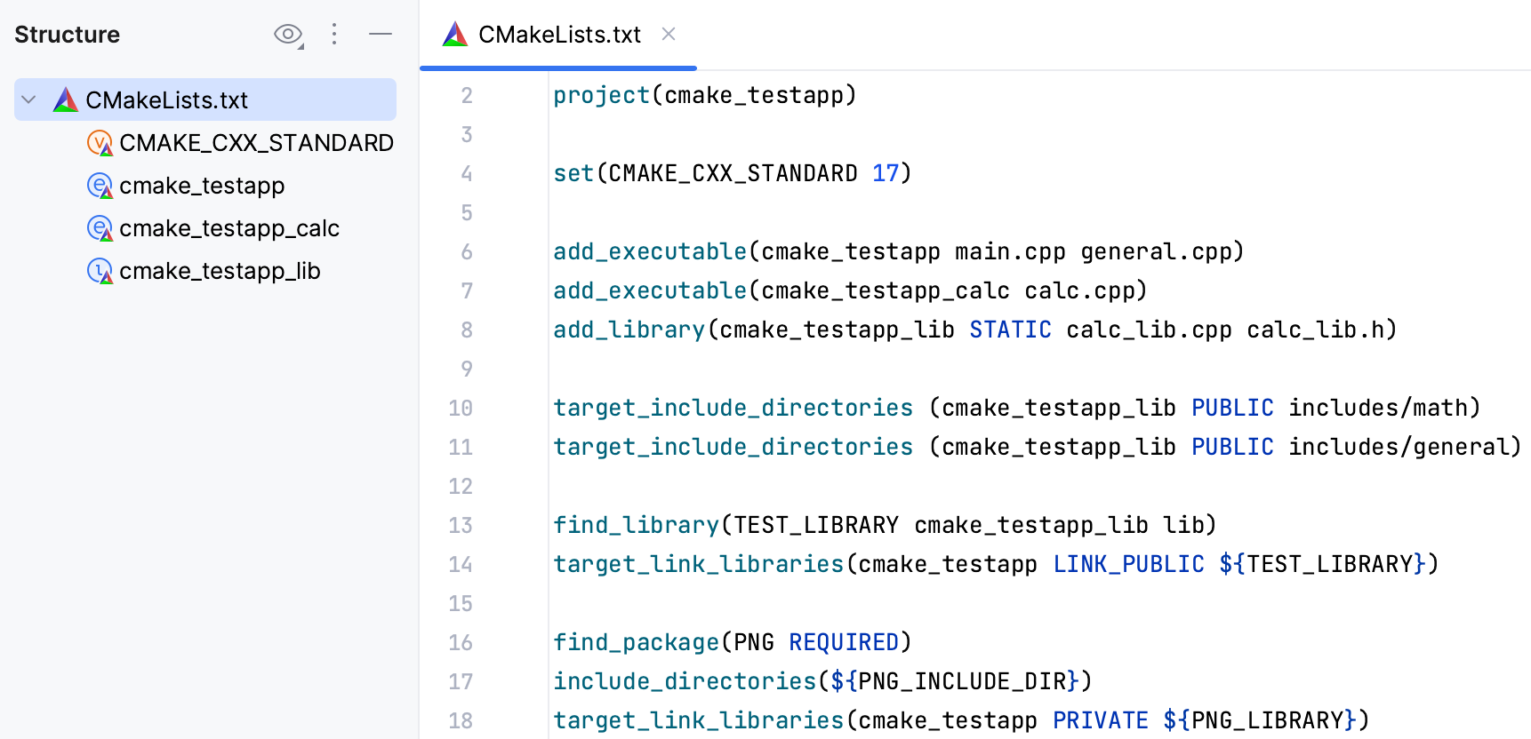 CMake script structure CMake script structure