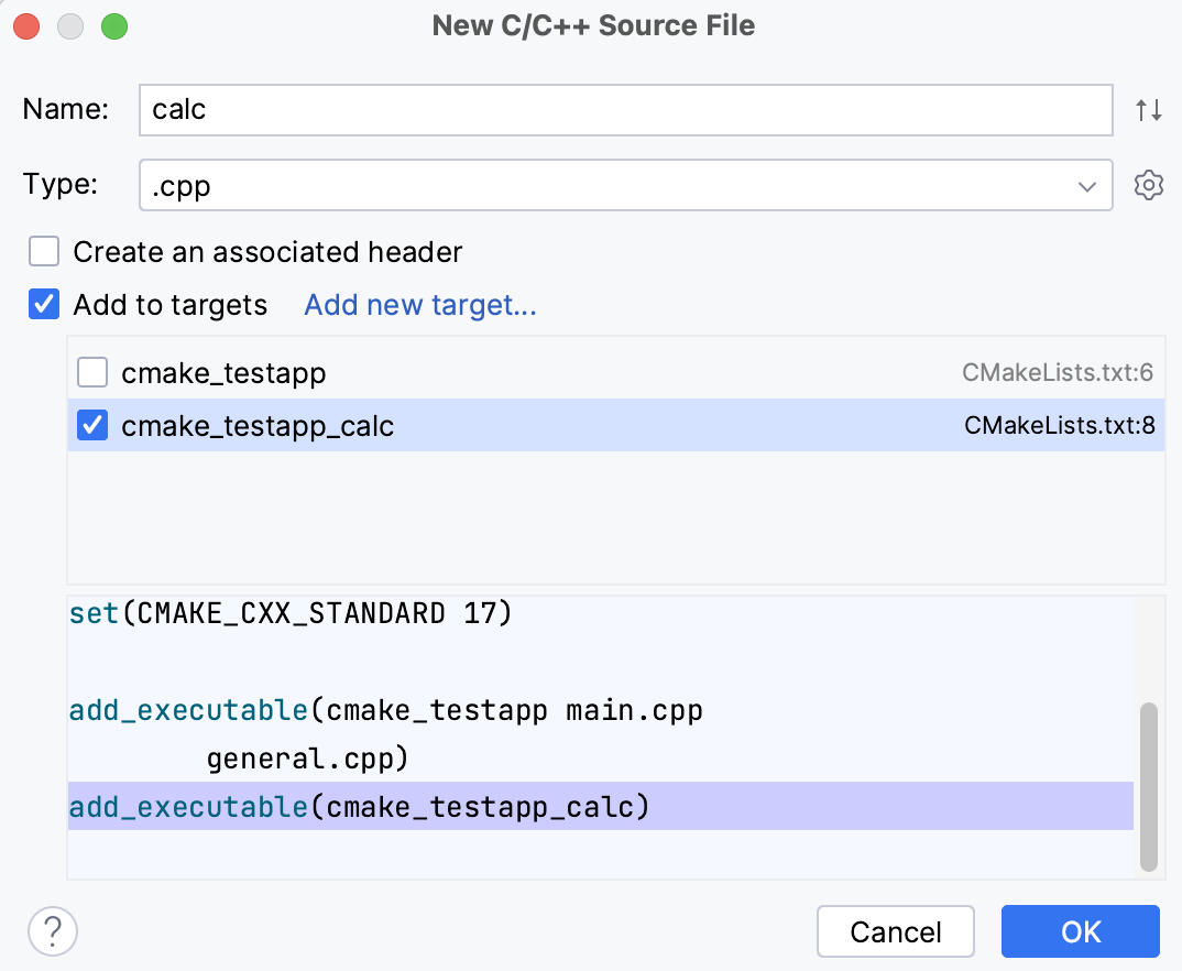 New target added to the list of targets New target added to the list of targets