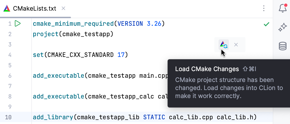 CMake reload icon CMake reload icon