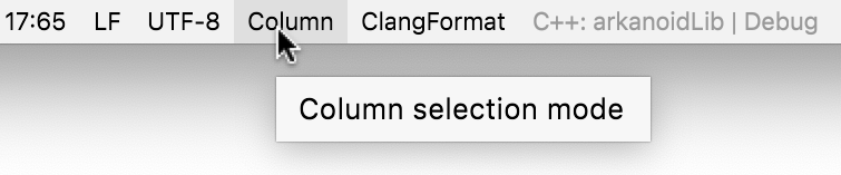 Column mode Column mode
