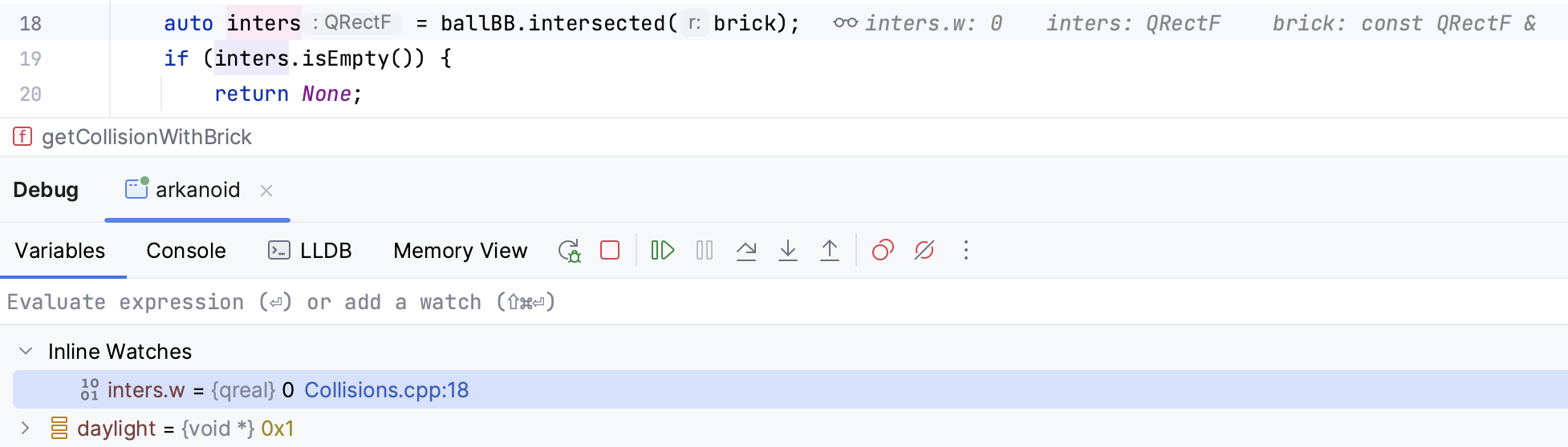 Inline watch in the editor and in the Debug tool window Inline watch in the editor and in the Debug tool window
