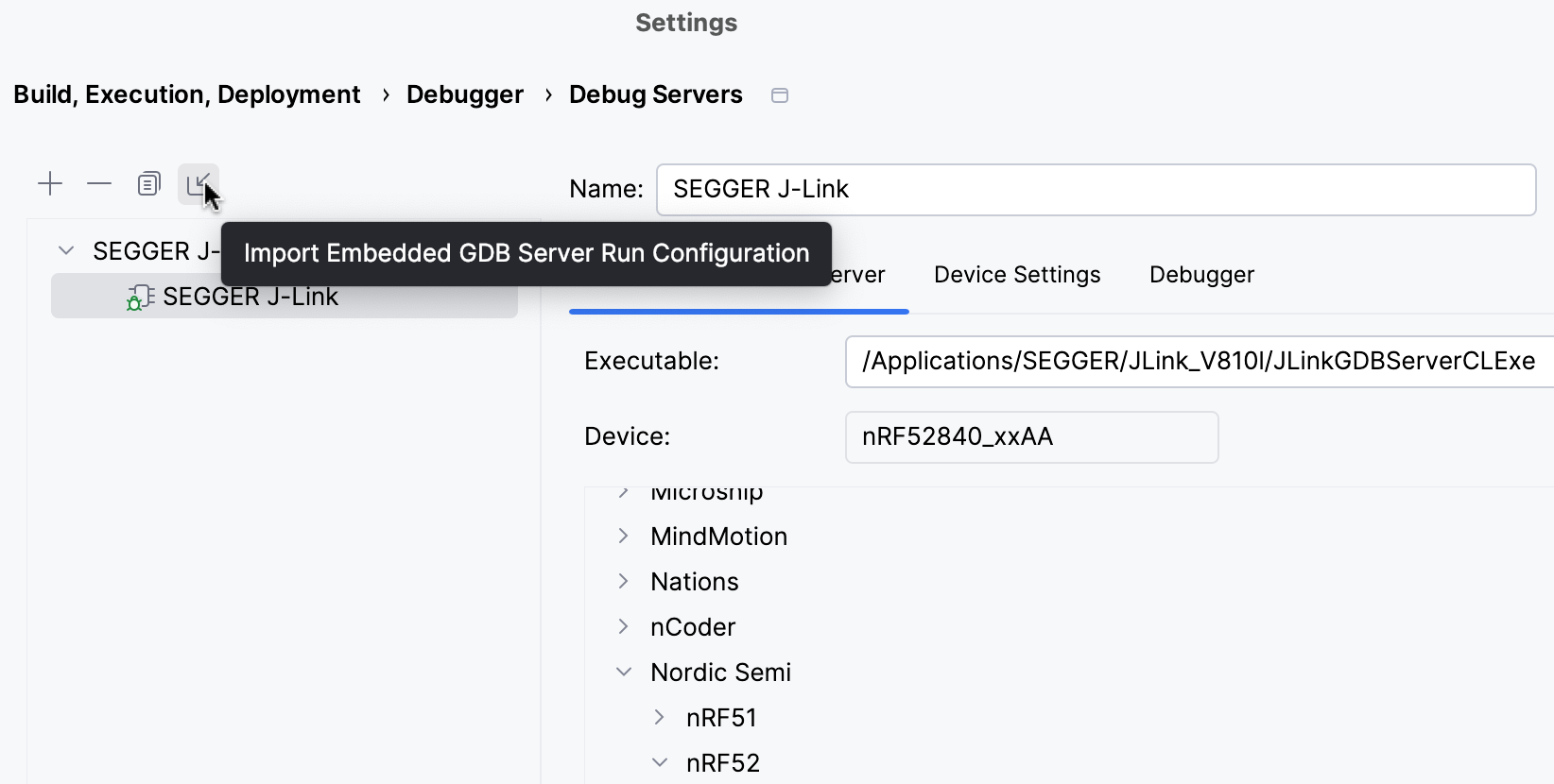 Import configuration icon