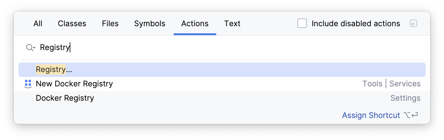 Searching for Registry in Find Action Searching for Registry in Find Action