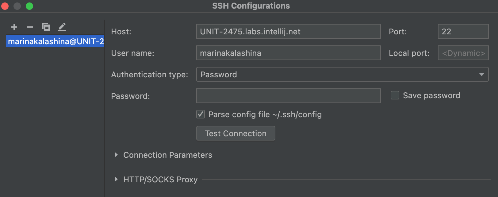 SSH configurations SSH configurations