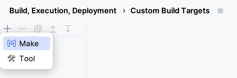 Custom targets for a Native Application configurations Custom targets for a Native Application configurations