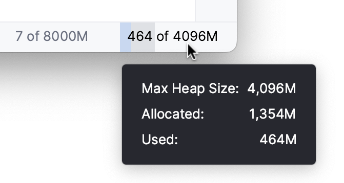 Memory indicator Memory indicator