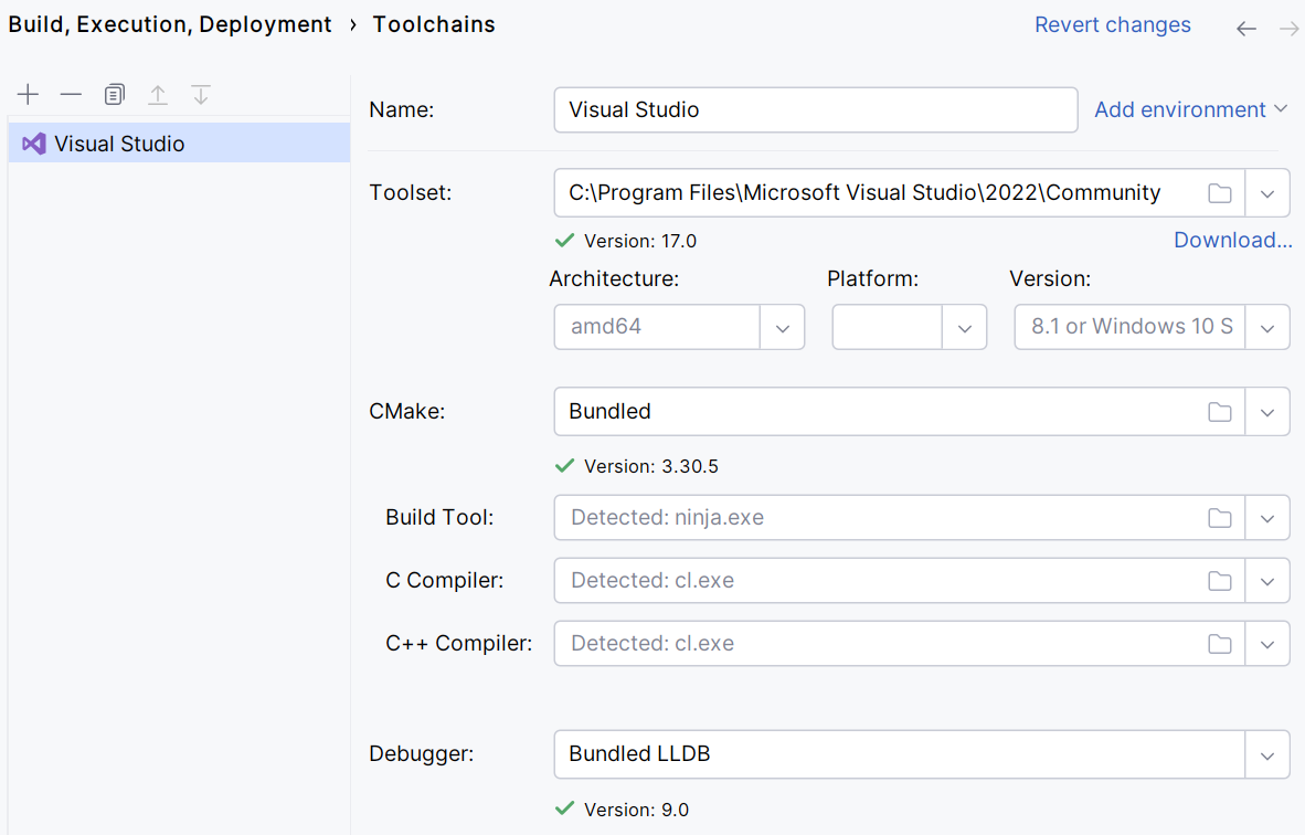 MSVC toolchain MSVC toolchain