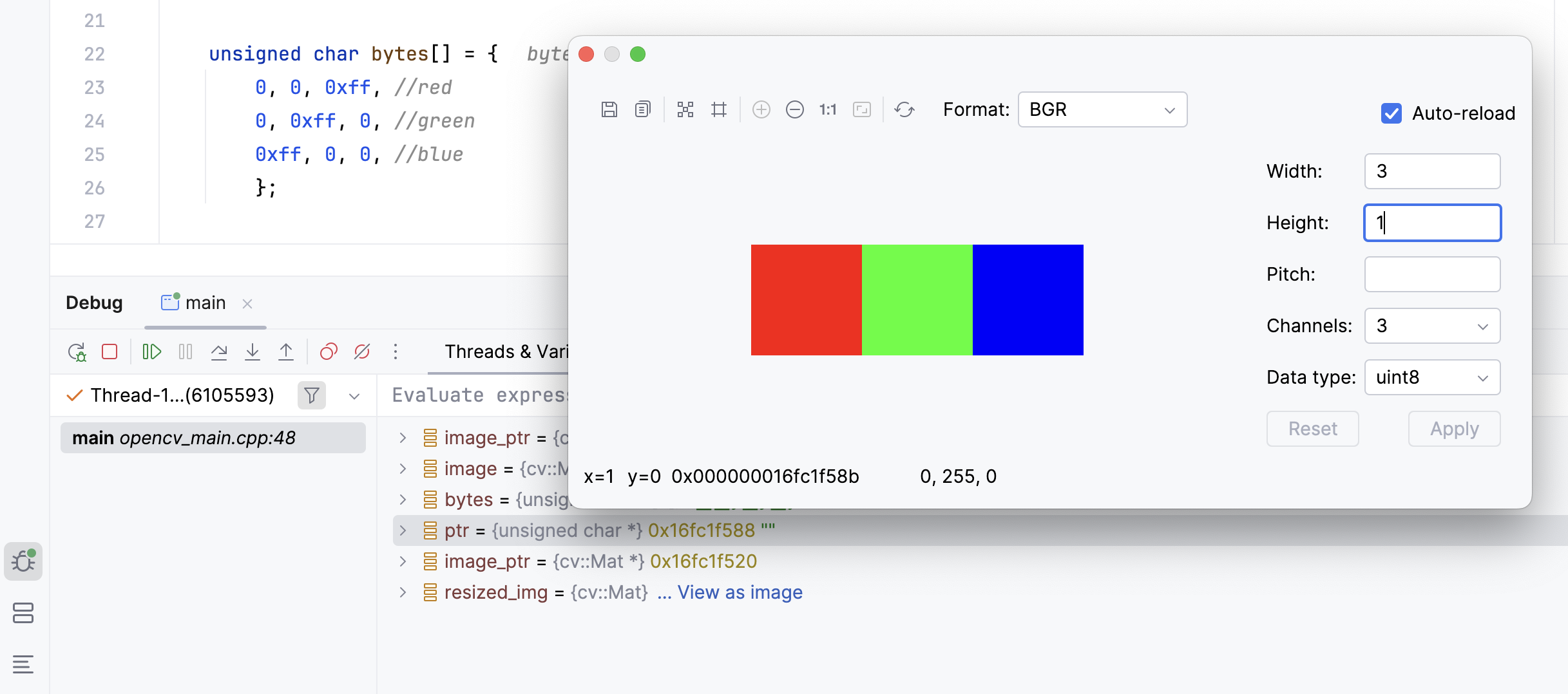 Viewing pixels Viewing pixels