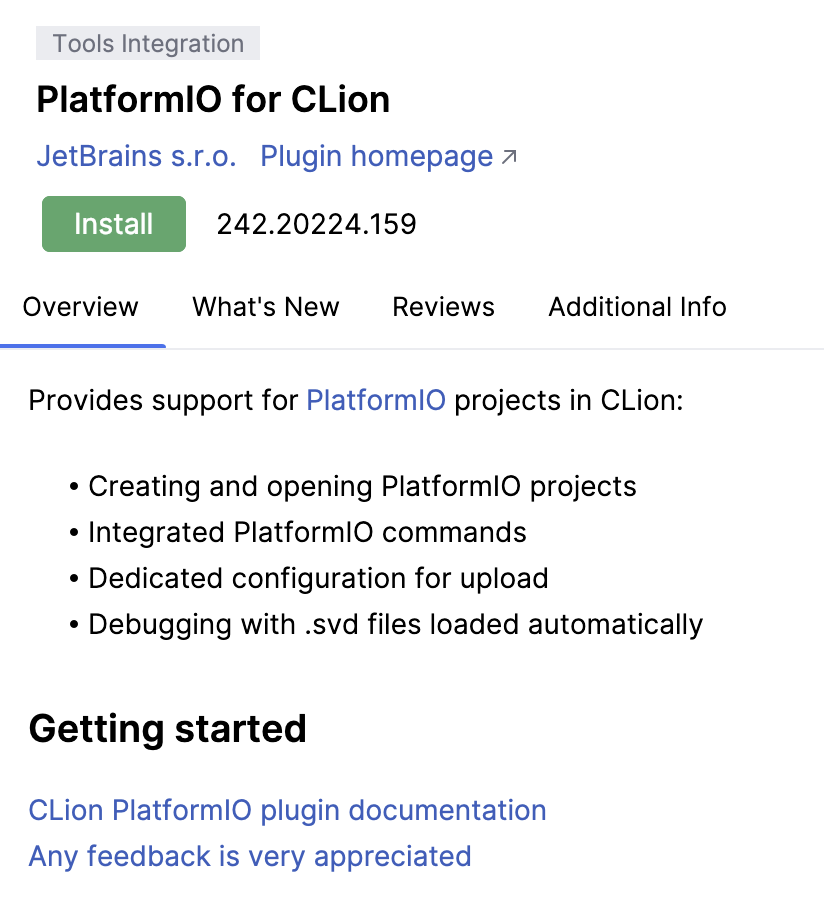 PlatformIO plugin install PlatformIO plugin install
