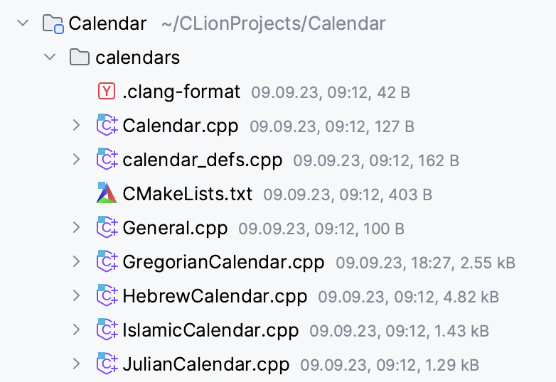 Details in Project view Details in Project view