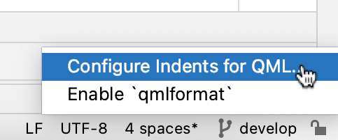 Configure QML code style options Configure QML code style options