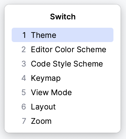 Quick scheme switcher Quick scheme switcher