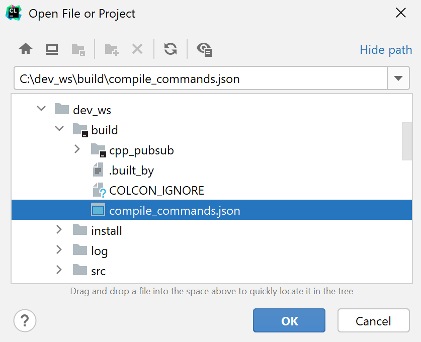 Opening a ROS2 workspace as a compilation database project Opening a ROS2 workspace as a compilation database project