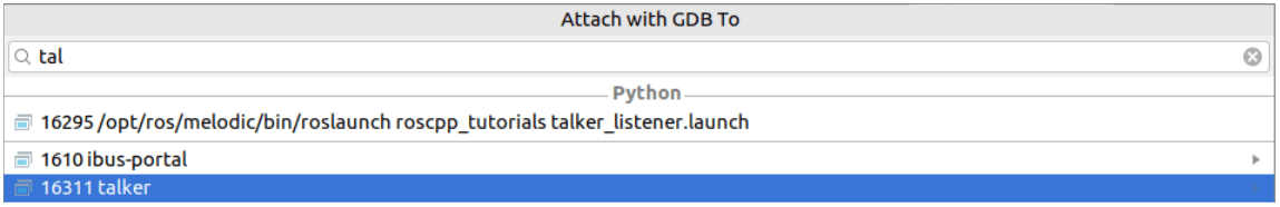 attach to ros node attach to ros node