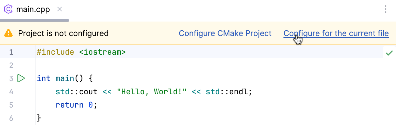 Configure for the current file Configure for the current file