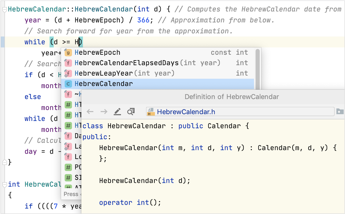 Quick Definition for an item in the suggestion list Quick Definition for an item in the suggestion list