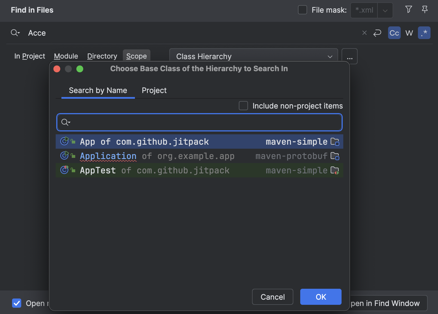 Scopes and file colors | PyCharm Documentation