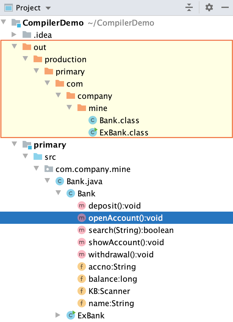 Compile output directory Compile output directory